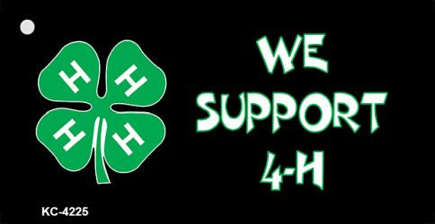 We Support 4-H Novelty Metal Key Chain KC-4225