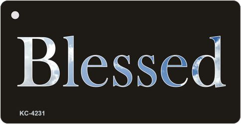 Blessed Blue Novelty Aluminum Key Chain KC-4231