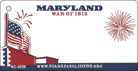Maryland State Blank Novelty Metal Key Chain KC-4239