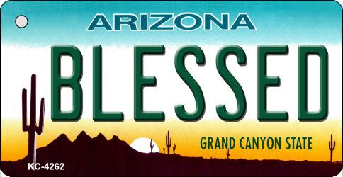 Blessed Arizona State License Plate Tag Key Chain KC-4262