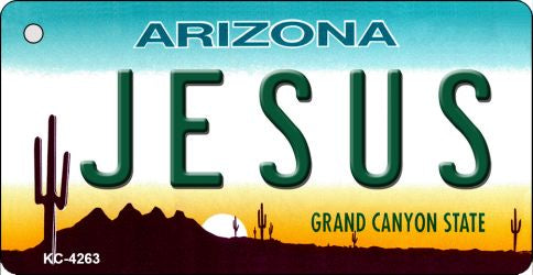 Jesus Arizona State License Plate Tag Key Chain KC-4263