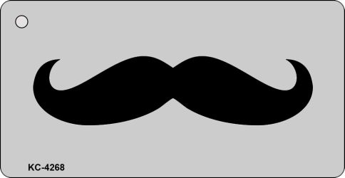 Mustache Novelty Aluminum Key Chain KC-4268