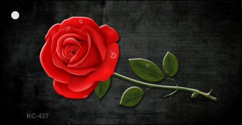 Red Rose Novelty Aluminum Key Chain KC-427