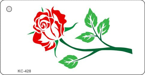 Rose Design White Novelty Metal Key Chain KC-428