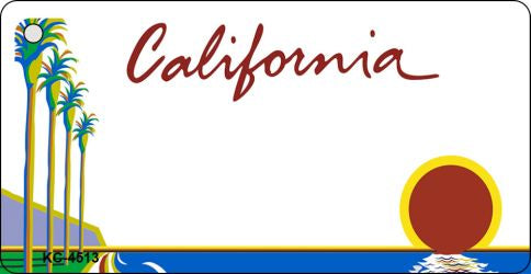 California State Blank Novelty Metal Key Chain KC-4513
