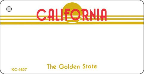California State Blank Novelty Metal Key Chain KC-4607