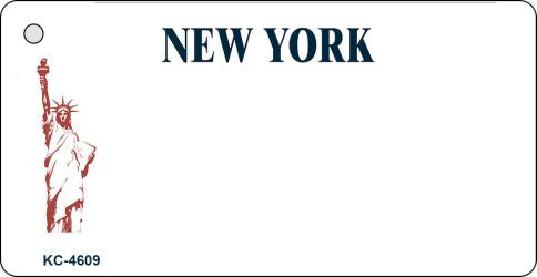 New York State Blank Novelty Metal Key Chain KC-4609