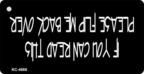 Flip Me Over Novelty Aluminum Key Chain KC-4666