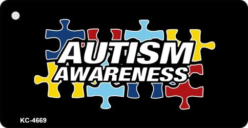 Autism Awareness Novelty Aluminum Key Chain KC-4669
