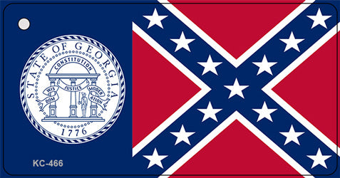 Georgia State Flag Novelty Aluminum Key Chain KC-466