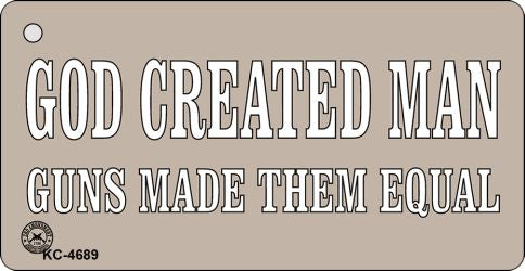God Created Man Novelty Aluminum Key Chain KC-4689