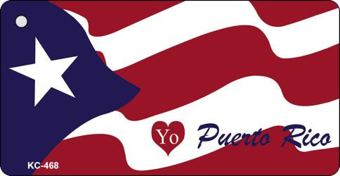 Puerto Rico Flag Novelty Aluminum Key Chain KC-468