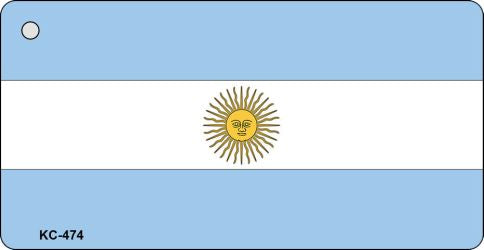 Argentina Flag Novelty Aluminum Key Chain KC-474