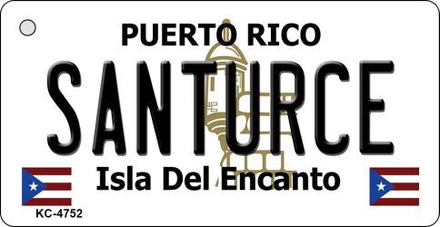Santurce Puerto Rico Flag Novelty Aluminum Key Chain KC-4752