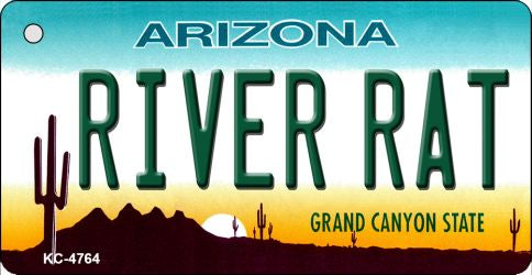River Rat Arizona State License Plate Tag Key Chain KC-4764