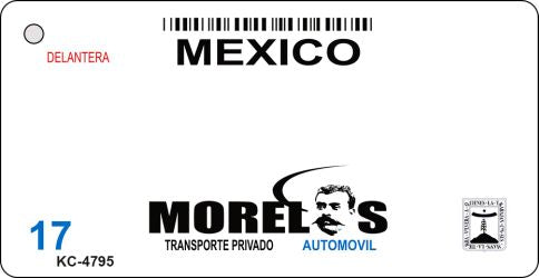Morelos Mexico Blank Novelty Metal Key Chain KC-4795