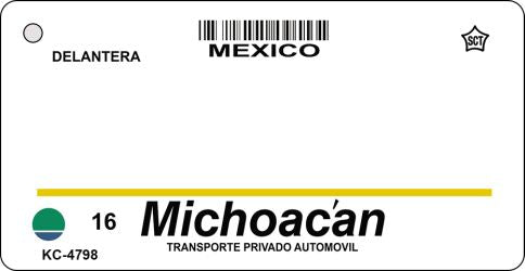Michoacan Mexico Blank Novelty Metal Key Chain KC-4768