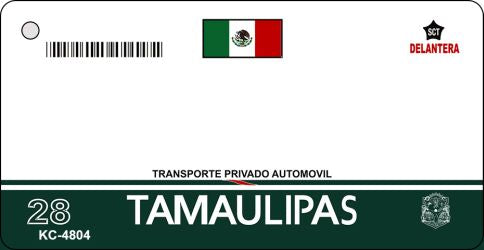 Tamaulipas Mexico Blank Novelty Metal Key Chain KC-4804