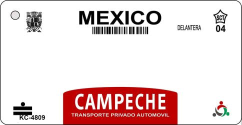 Campeche Mexico Blank Novelty Metal Key Chain KC-4809