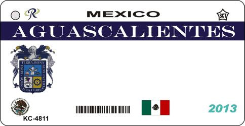 Aguascalientes Mexico Blank Novelty Metal Key Chain KC-4811