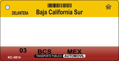 Baja California Sur Mexico Blank Novelty Metal Key Chain KC-4814