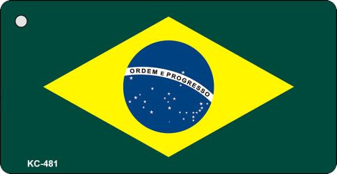 Brazil Flag Novelty Aluminum Key Chain KC-481