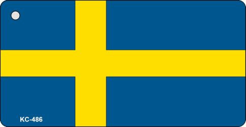 Sweden Flag Novelty Aluminum Key Chain KC-486