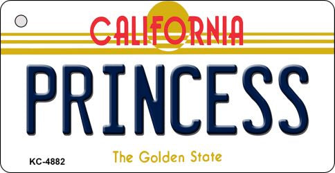 Princess California State License Plate Tag Key Chain KC-4882