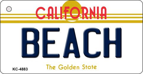 Beach California State License Plate Tag Key Chain KC-4883