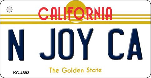 N Joy CA California State License Plate Tag Key Chain KC-4893