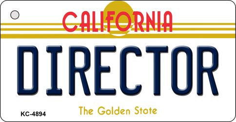 Director California State License Plate Tag Key Chain KC-4894