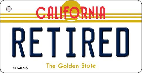 Retired California State License Plate Tag Key Chain KC-4895