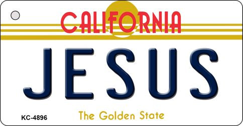 Jesus California State License Plate Tag Key Chain KC-4896