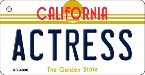 Actress California State License Plate Tag Key Chain KC-4898