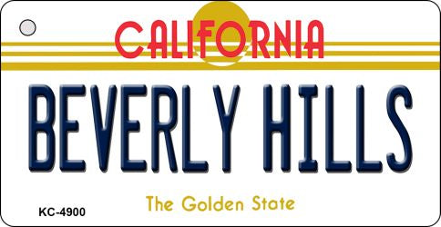 Beverly Hills California State License Plate Tag Key Chain KC-4900