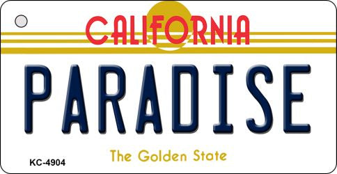 Paradise California State License Plate Tag Key Chain KC-4904