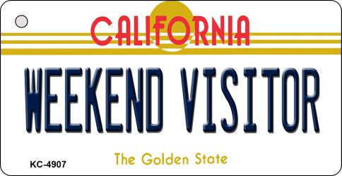 Weekend Visitor California State License Plate Tag Key Chain KC-4907