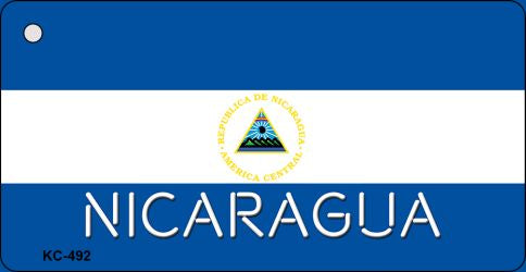 Nicaragua Flag Novelty Aluminum Key Chain KC-492