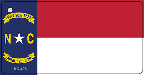 North Carolina State Flag Novelty Aluminum Key Chain KC-493