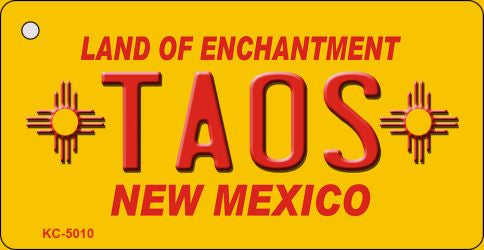 Taos Yellow New Mexico Novelty Metal Key Chain KC-5010
