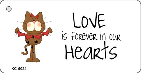 Love Is Forever Cat Novelty Aluminum Key Chain KC-5024
