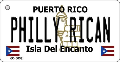 Philly Rican Puerto Rico Flag Novelty Aluminum Key Chain KC-5032