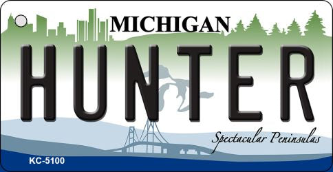 Hunter Michigan State License Plate Tag Novelty Key Chain KC-5100