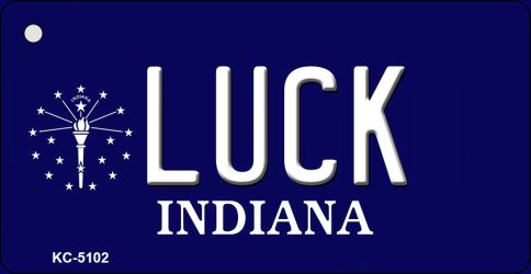 Luck Indiana State License Plate Tag Novelty Key Chain KC-5102