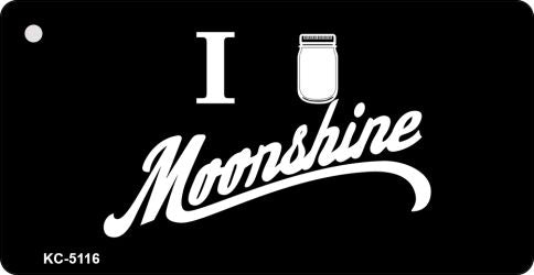 I Love Moonshine Novelty Aluminum Key Chain KC-5116