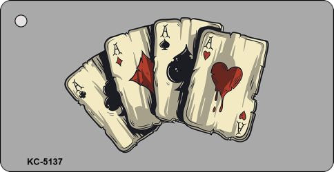 Four Aces Novelty Aluminum Key Chain KC-5137