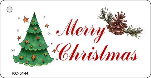 Merry Christmas White Novelty Aluminum Key Chain KC-5144