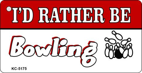 Rather Be Bowling Novelty Aluminum Key Chain KC-5175