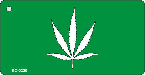 Marijuana Leaf Novelty Aluminum Key Chain KC-5230