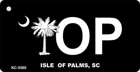 Isle Of Palms Black Novelty Aluminum Key Chain KC-5260